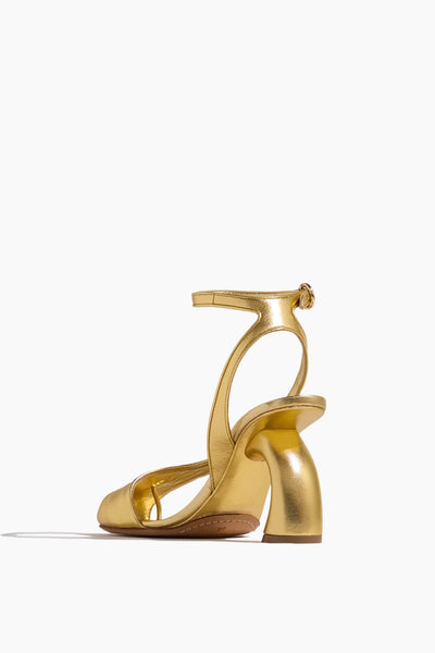 Dries Van Noten Pumps Cutout Thong Pump in Gold Dries Van Noten Cutout Thong Pump in Gold