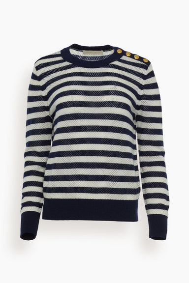 Vanessa Bruno Sweaters Dima Sweatshirt in Marine/Ecru