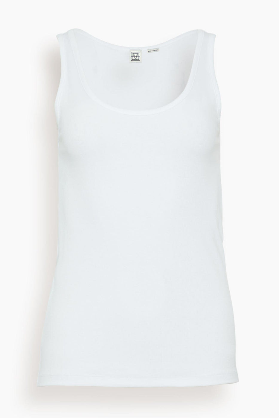 Toteme Tops Classic Rib Tank in White