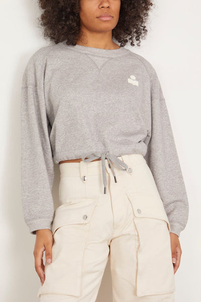 Etoile Isabel Marant Sweatshirts Margo Sweatshirt in Grey/White Etoile Isabel Marant Margo Sweatshirt in Grey/White