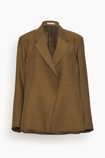 Polus Organic Wool and Silk Jacket in Moss