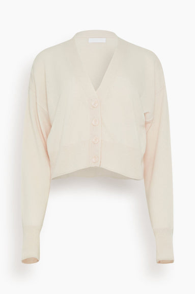 Sablyn Sweaters Adele Cropped V-Neck Cardigan in Mallow Sablyn Adele Cropped V-Neck Cardigan in Mallow