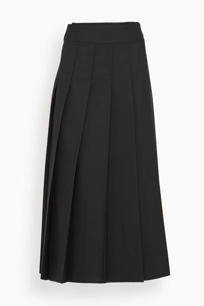 Plisse Wrap Skirt in Black