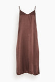 Raquel Allegra Dresses Eve Slip Dress in Chocolate