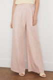 Forte Forte Pants Linen Lurex Micro Herringbone Wide Leg Pants in Petalo