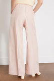 Forte Forte Pants Linen Lurex Micro Herringbone Wide Leg Pants in Petalo