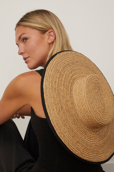 Gigi Burris Hats Clairborne Hat in Natural/Black Gigi Burris Clairborne Hat in Natural/Black