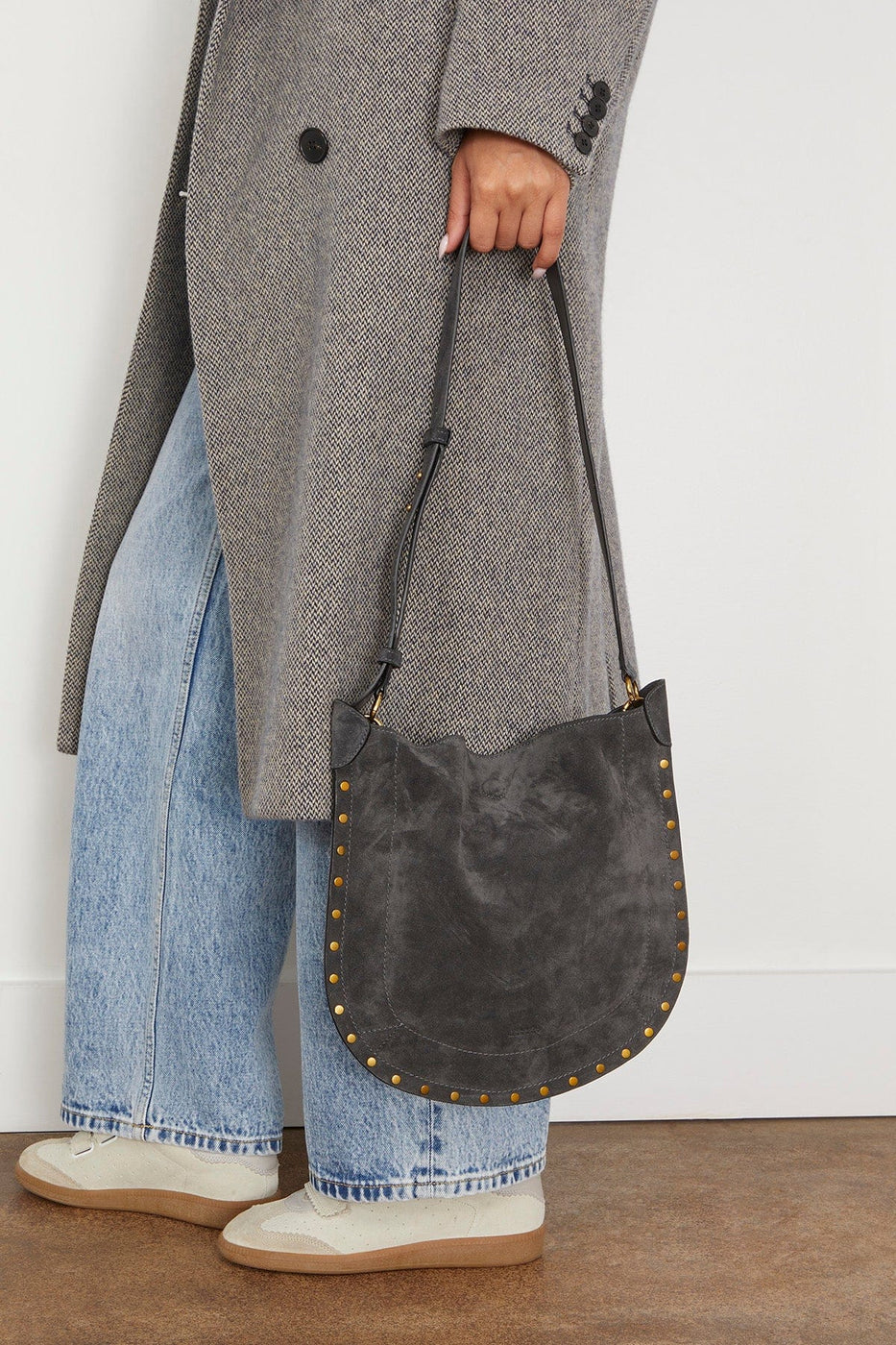 Isabel Marant Shoulder Bags Oskan Shoulder Bag in Anthracite Isabel Marant Oskan Shoulder Bag in Anthracite