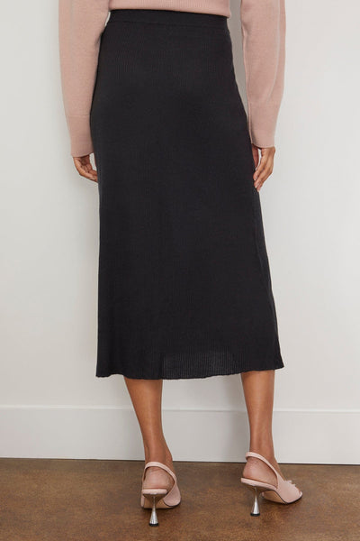 Le Kasha Skirts Panasie Ribbed Skirt in Black La Kasha Panasie Ribbed Skirt in Black