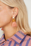 Raffia Earrings in Rose