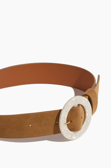 Lizzie Fortunato Belts Louise Belt in Camel Suede  Lizzie Fortunato Louise Belt in Camel Suede