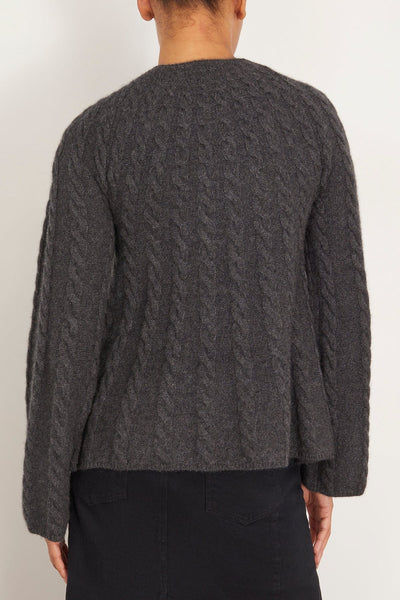 Loulou Studio Sweaters Amal Sweater in Anthracite Melange Loulou Studio Amal Sweater in Anthracite Melange