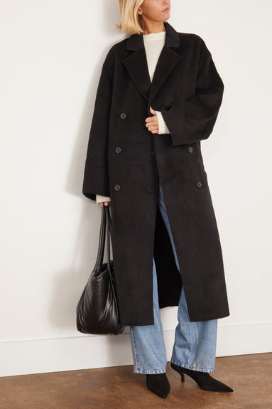 Loulou Studio Coats Borneo Coat in Black Loulou Studio Borneo Coat in Black