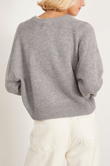 Loulou Studio Sweaters Bruzzi Oversized Sweater in Grey Melange Loulou Studio Bruzzi Oversized Sweater in Grey Melange