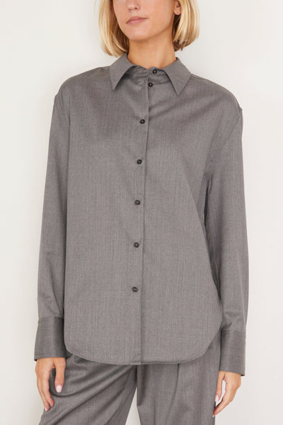 Loulou Studio Tops Eliana Shirt in Grey Loulou Studio Eliana Shirt in Grey