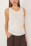 Loulou Studio Tops Alicudi Tank Top in Ivory Alicudi Tank Top in Ivory