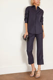 Loulou Studio Tops Gisele Shirt in Navy/Blue Navy Loulou Studio Gisele Shirt in Navy/Blue Navy