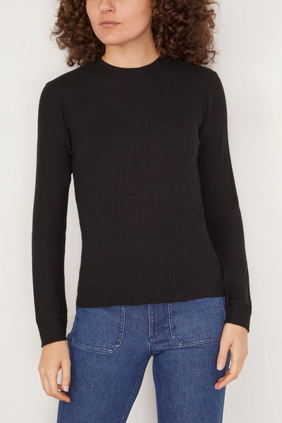 Loulou Studio Tops Ortigia Long Sleeve T-Shirt in Black Ortigia Long Sleeve T-Shirt in Black