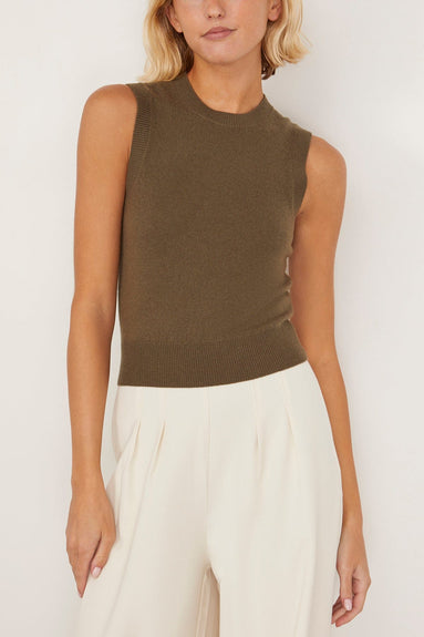 Nili Lotan Sweaters May Sweater Tank in Dark Moss Nili Lotan May Sweater Tank in Dark Moss