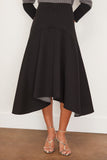 Plan C Skirts Asymmetric Hem Scuba Skirt in Black Plan C Asymmetric Hem Scuba Skirt in Black