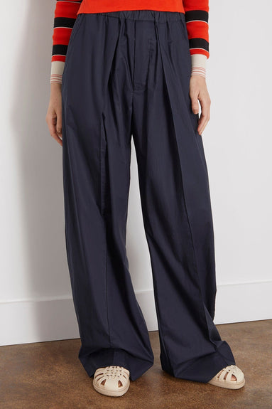 Plan C Pants Trousers in Blue Black Plan C Trousers in Blue Black