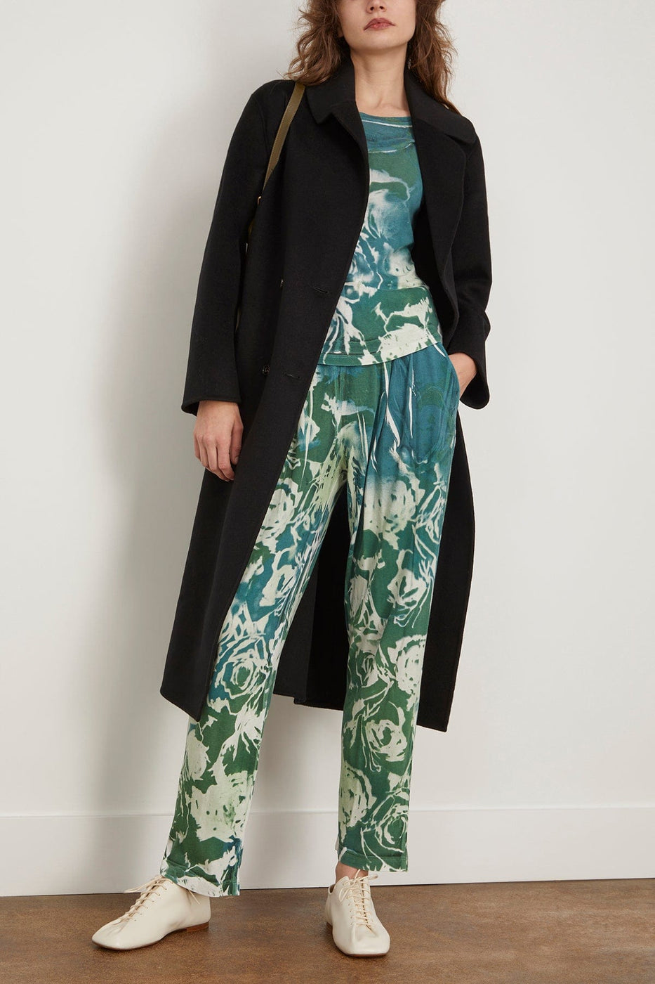 Raquel Allegra Pants Brooke Pant in Teal Army Rose Raquel Allegra Brooke Pant in Teal Army Rose