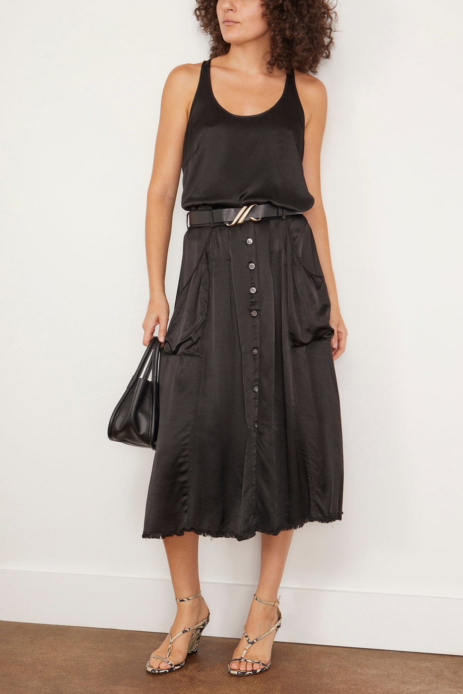 Raquel Allegra Skirts Franklin Skirt in Black Raquel Allegra Franklin Skirt in Black