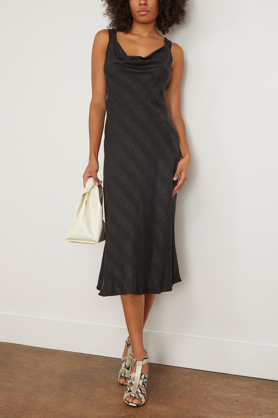 Raquel Allegra Slip Dresses Linda Midi Dress in Black Raquel Allegra Linda Midi Dress in Black