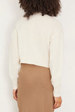 Sablyn Sweaters Adele Cropped V-Neck Cardigan in Gardenia Sablyn Adele Cropped V-Neck Cardigan in Gardenia