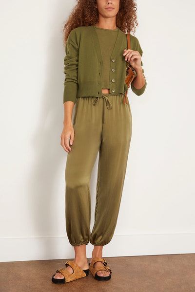 Sablyn Sweaters Adele Cropped V-Neck Cardigan in Olive Sablyn Adele Cropped V-Neck Cardigan in Olive