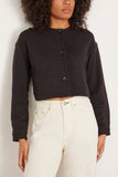 Sablyn Jackets Ciro B Cropped Sweatshirt Jacket in Black Sablyn Ciro B Cropped Sweatshirt Jacket in Black