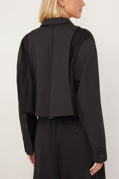 Sacai Jackets Suiting x Knit Jacket in Black Sacai Suiting x Knit Jacket in Black