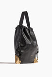 Sacai Top Handle Bags Corner Metal Drawstring Bag in Black