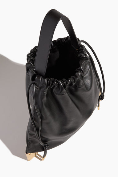 Sacai Top Handle Bags Corner Metal Drawstring Bag in Black