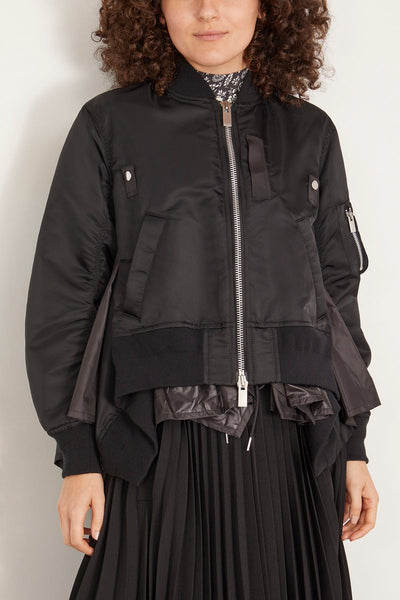 Sacai Jackets Nylon Twill Blouson in Black Nylon Twill Blouson in Black