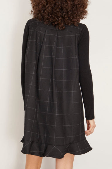 Sacai Dresses Windowpane Knit Dress in Black Windowpane Knit Dress in Black