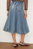 Amari Denim Bubble Skirt in Blue