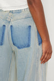 Elena Denim Baggy Jeans in Denim Blue