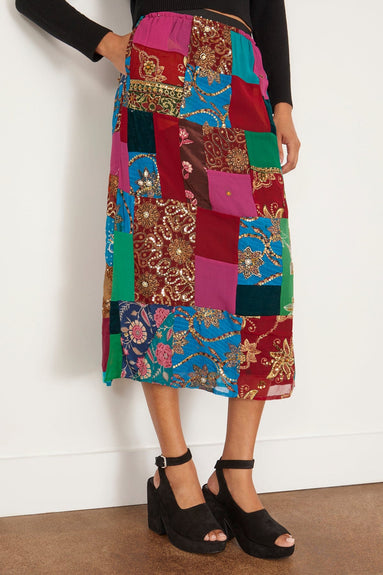 Sea Skirts Phoebe Patchwork Skirt in Multi SEA Phoebe Patchwork Skirt in Multi