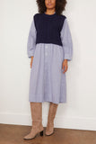 Sea Dresses Caleb Cable Knit Dress with Vest in Navy Caleb Cable Knit Dress with Vest in Navy