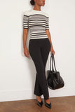 Simkhai Tops Elena Short Sleeve Top in Black Stripe Simkhai Elena Short Sleeve Top in Black Stripe