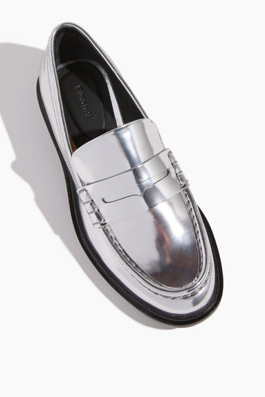 Simkhai Loafers Harper Metallic Lug Sole Loafer in Silver Simkhai Harper Metallic Lug Sole Loafer in Silver