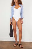Solid & Striped Swimwear The Taylor Swimsuit in Optic White Solid & Striped The Taylor Swimsuit in Optic White