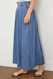 Tanaka Skirts Pleated Skirt Pants in Mid Blue