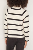 Tanya Taylor Tops Brinkley Top in Cream/Black Wide Stripe