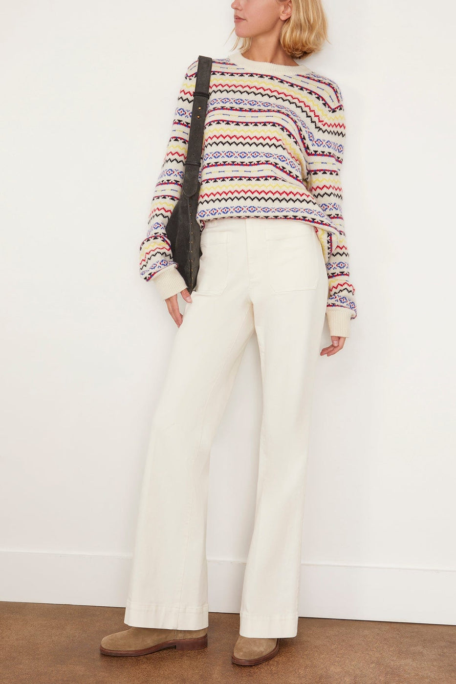 Tanya Taylor Pants Nicole Pant in Chalk Tanya Taylor Nicole Pant in Chalk