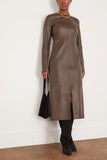 Toteme Casual Dresses Paneled Leather Dress in Bark Toteme Paneled Leather Dress in Bark