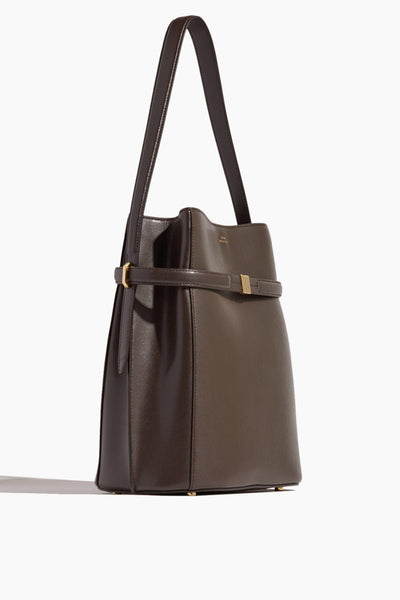 Toteme Shoulder Bags Belted Bucket Bag in Bark Toteme Belted Bucket Bag in Bark