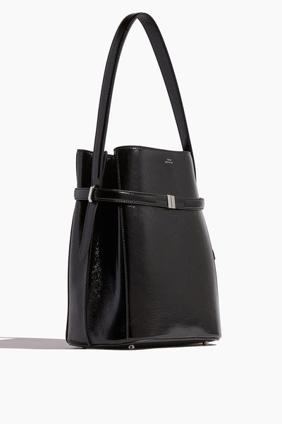 Toteme Shoulder Bags Belted Bucket Bag in Black Toteme Belted Bucket Bag in Black