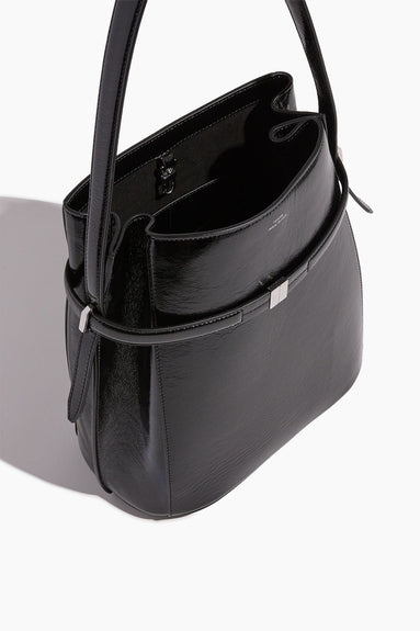 Toteme Shoulder Bags Belted Bucket Bag in Black Toteme Belted Bucket Bag in Black